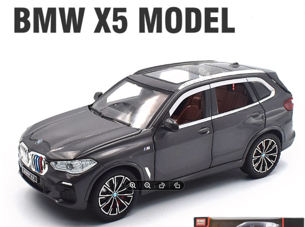 1:28 BMW X5 SUV Simulation Diecast Metal Alloy Model Car Sound Light Pull Back Collection Toy